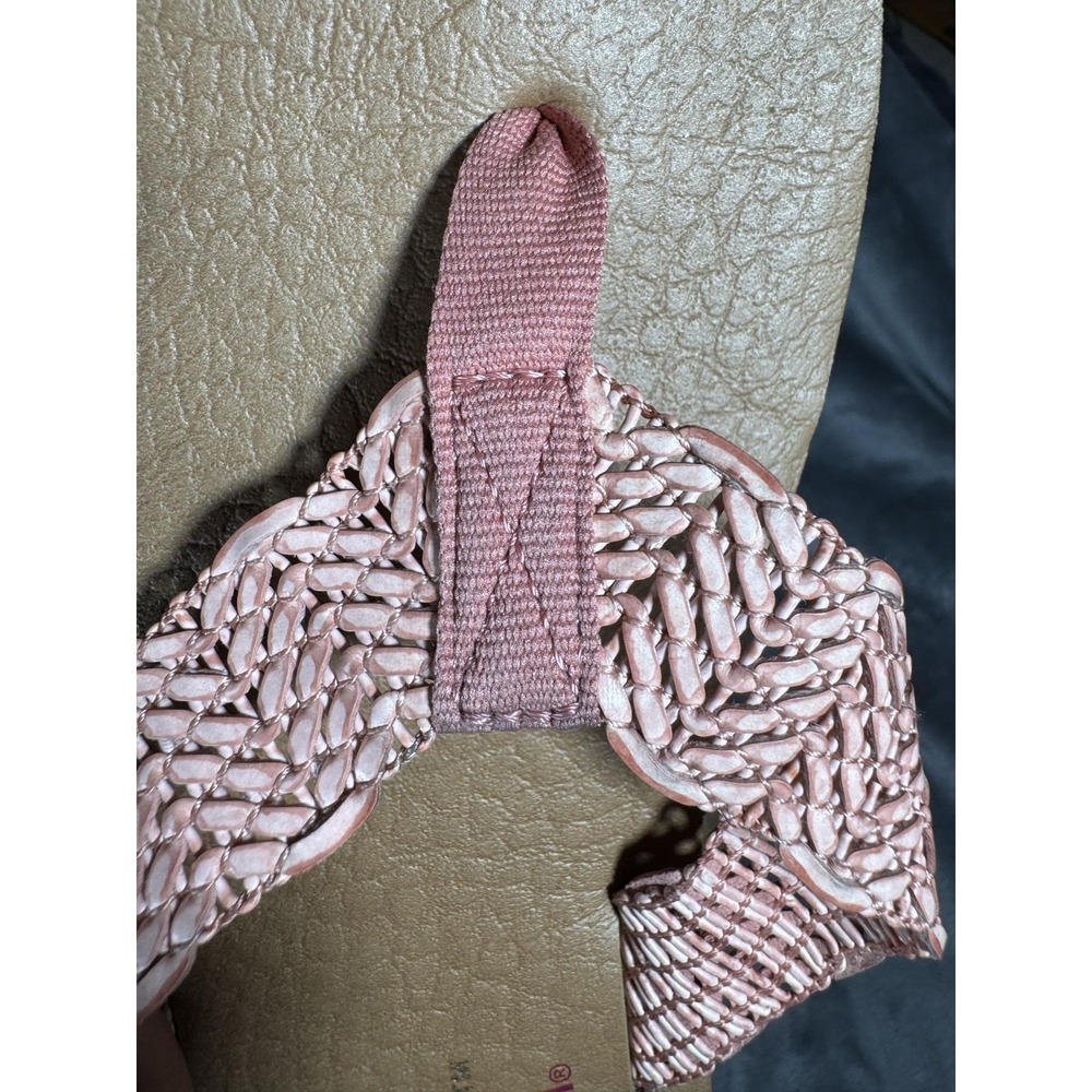 Skechers Shoes Womens Size 8 Pink Cali Yoga Foam Thong Wedge Sandals Cork - Picture 4 of 9